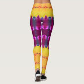 Goldplatte Lila und türkis Leggings (Rückseite)