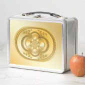 Goldplatte Metall Brotdose (Beispiel)