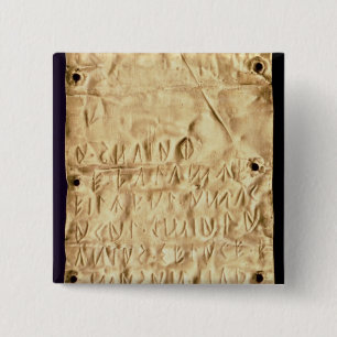 Goldplatte mit "kurzer" Etruscan Aufschrift, von Button