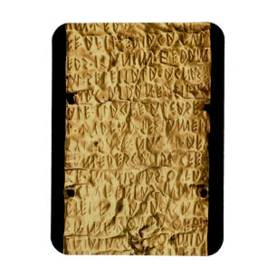 Goldplatte mit "langatmiger" Etruscan Aufschrift Magnet