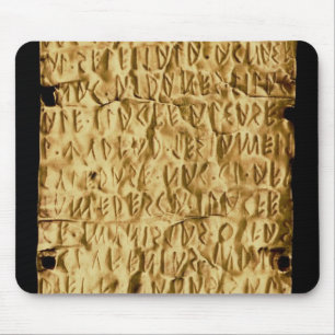 Goldplatte mit "langatmiger" Etruscan Aufschrift Mousepad