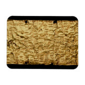 Goldplatte mit "länglicher" etruskischer Aufschrif Magnet (Horizontal)
