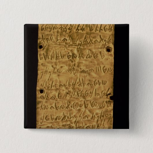 Goldplatte mit phönizischer Aufschrift, von Sankt Button (Vorderseite)