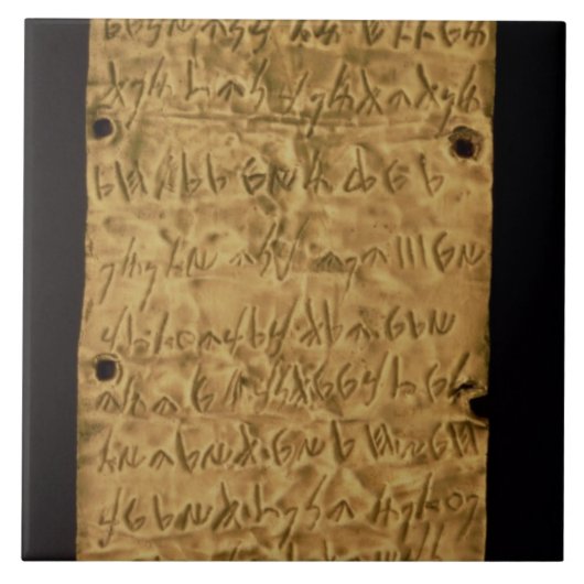 Goldplatte mit phönizischer Aufschrift, von Sankt Fliese (Vorderseite)