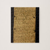 Goldplatte mit phönizischer Aufschrift, von Sankt Puzzle (Vertikal)