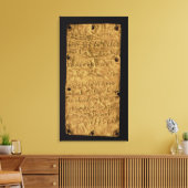Goldplatte mit phönizischer Inschrift von Santa Leinwanddruck (Insitu (Wohnzimmer))