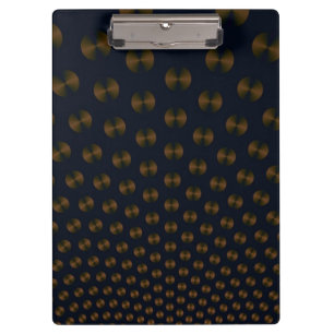 Goldplatten auf der blauen Zwischenablage Klemmbrett