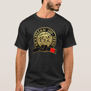 Goldplatten brasilianischer Jiu-Jitsu-Schwarzgürt T-Shirt