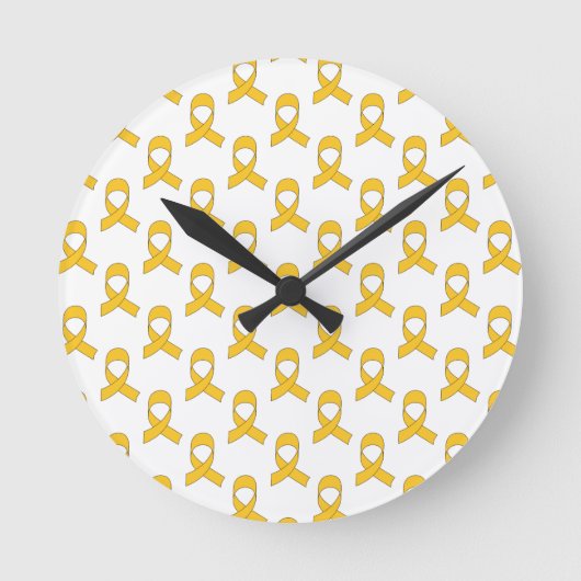 Goldplatten-Muster Runde Wanduhr (Vorderseite)