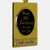 Goldplatten-personalisierte 50. Banner-Ornament gold (Rechts)