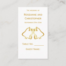 Goldplatzierung Platzierung Kartenklingeln Ribbon Platzkarte