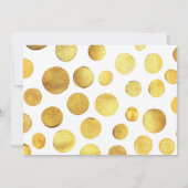 Goldpolka-Dot-Prinz oder Prinzessin-Gender-Bericht Einladung (Rückseite)