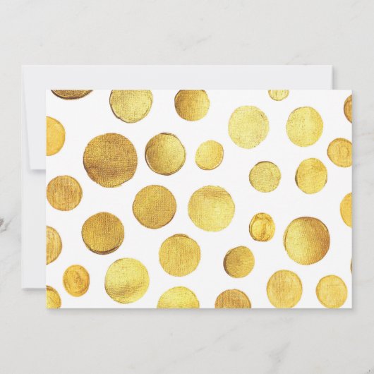 Goldpolka-Dot-Prinz oder Prinzessin-Gender-Bericht Einladung (Rückseite)