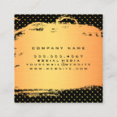 Goldpolka-Dot-Salon Quadratische Visitenkarte (Rückseite)