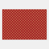 Goldpolka-Muster - kundenspezifischer Hintergrund Geschenkpapier Set (Vorderseite 3)