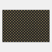 Goldpolka-Muster - kundenspezifischer Hintergrund Geschenkpapier Set (Vorderseite 2)