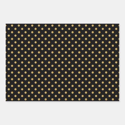 Goldpolka-Muster - kundenspezifischer Hintergrund Geschenkpapier Set (Vorderseite 2)