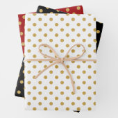 Goldpolka-Muster - kundenspezifischer Hintergrund Geschenkpapier Set (Beispiel)