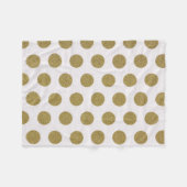 Goldpolka-Punkt-Fleece-Decken-Wohngestaltung Fleecedecke (Vorderseite (Horizontal))