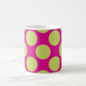Goldpolka-Punkte auf rosa Kaffeetasse (Mittel)