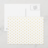 Goldpolka-Punkte der Mode Postkarte (Vorne/Hinten)
