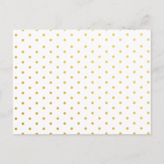 Goldpolka-Punkte der Mode Postkarte (Vorderseite)