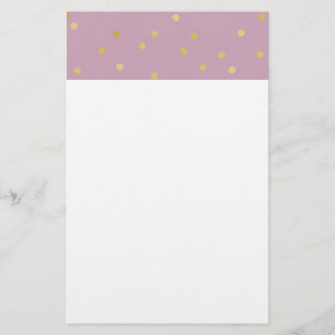 Goldpolkapunkt, Rosa, Muster, girly, trendy, Briefpapier