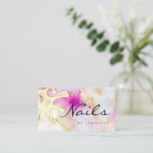 Goldpolnischer Splash Tropfen Nails QR Code Farbe Visitenkarte (Stehend Vorderseite)