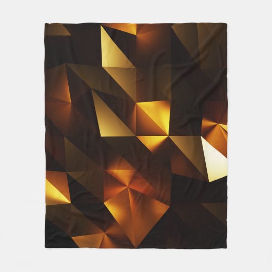 Goldpolygon: 3D Abstrakt Rendering Fleecedecke (Vorderseite)