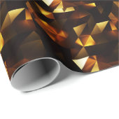 Goldpolygon: 3D Abstrakt Rendering Geschenkpapier (Rolleneckpunkt)