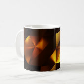 Goldpolygon: 3D Abstrakt Rendering Kaffeetasse (Vorderseite Links)