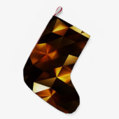 Goldpolygon: 3D Abstrakt Rendering Kleiner Weihnachtsstrumpf (Vorderansicht (hängend))