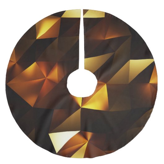 Goldpolygon: 3D Abstrakt Rendering Polyester Weihnachtsbaumdecke (Vorderseite)