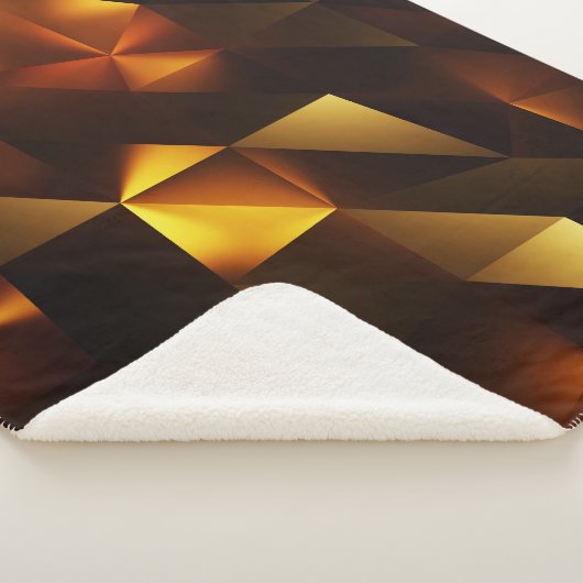 Goldpolygon: 3D Abstrakt Rendering Sherpadecke (3/4)