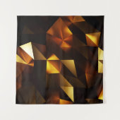 Goldpolygon: 3D Abstrakt Rendering Wandteppich (Vorderseite (Horizontal))