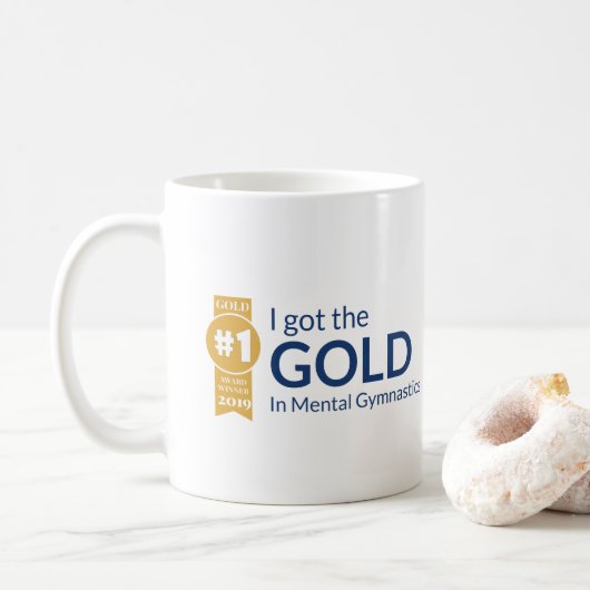 Goldpreis in der Geistesgymnastik-lustigen Tasse (Mit Donut)