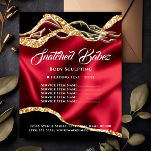 Goldpreisliste für das Logo "Body Massage Sculptin Flyer