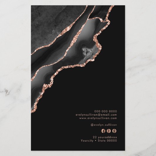 Goldpreisliste für Rose und Schwarz Flyer (Hinten)