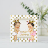 Goldprinz oder Prinzessin Gender Reveal Baby Dusch Einladung (Stehend Vorderseite)