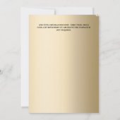 Goldprinzessin Quinceañera Schmetterling Ballgow R Einladung (Rückseite)