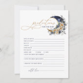 Goldprognosen für die Babykarte über dem Mond Einladung (Vorderseite)