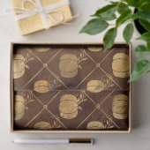 Goldpumpen und Brauner Herbstfall Seidenpapier (Geschenk)