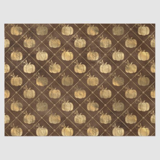 Goldpumpen und Brauner Herbstfall Seidenpapier (Vorderseite)