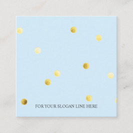 Goldpunkt-Muster-Baby-Blau-Quadrat-Visitenkarte Quadratische Visitenkarte