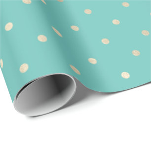 Goldpunkte für Girly Mint Glam Geschenkpapier