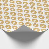 Goldpunkte mit weißem Weihnachtsbaum Geschenkpapier (Ecke)