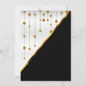 Goldpunkte, Schwarz-Weiß-Bridal-Einladung Einladung (Rückseite)