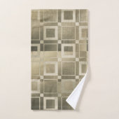 Goldquadrate, moderne geometrische Galerie Badhandtuch Set (Handtuch)