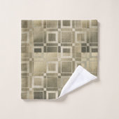 Goldquadrate, moderne geometrische Galerie Badhandtuch Set (Waschlappen)