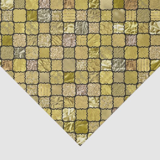 GoldQuatrefoil Folien-Glitzer Seidenpapier (Ausschnitt)